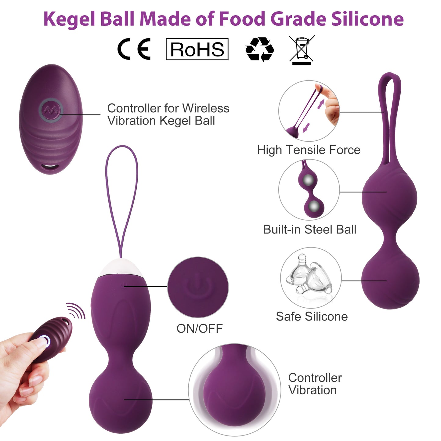 LotFancy Kegel Balls Exercise, Ben Wa Balls for Women Bladder Control & Pelvic Floor Exercises
