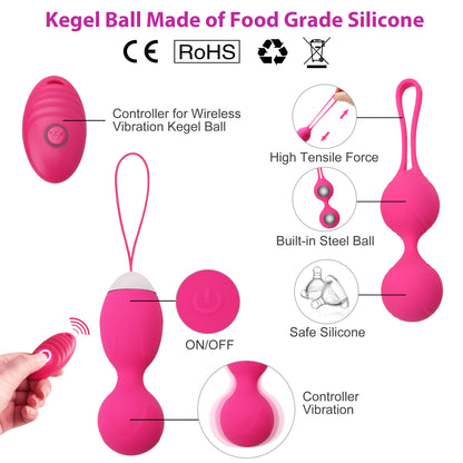 LotFancy Kegel Balls Exercise, Ben Wa Balls for Women Bladder Control & Pelvic Floor Exercises