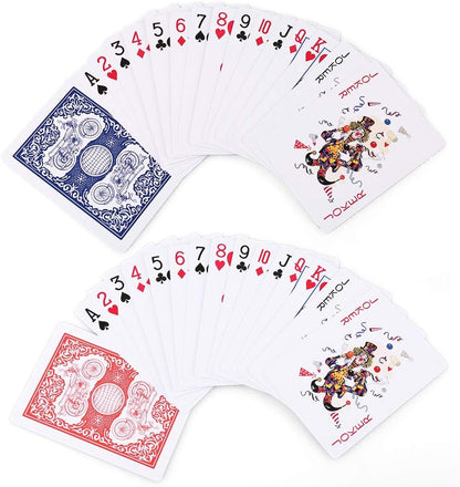 LotFancy Playing Cards, 12 Pack, Decks of Cards Bulk, Poker Size, Standard Index, 6 Blue and 6 Red