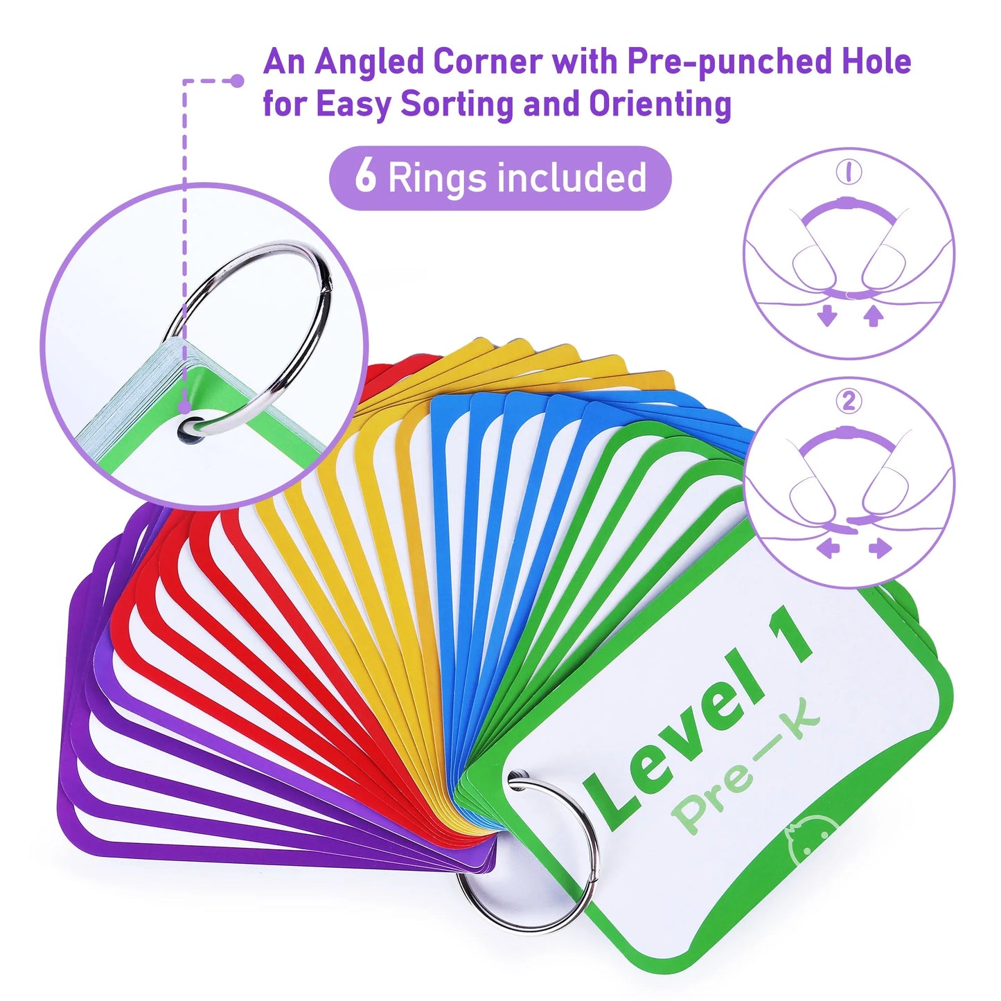 BenBen Sight Words Flash Cards, 350 Dolch & Fry High Frequency Site Words