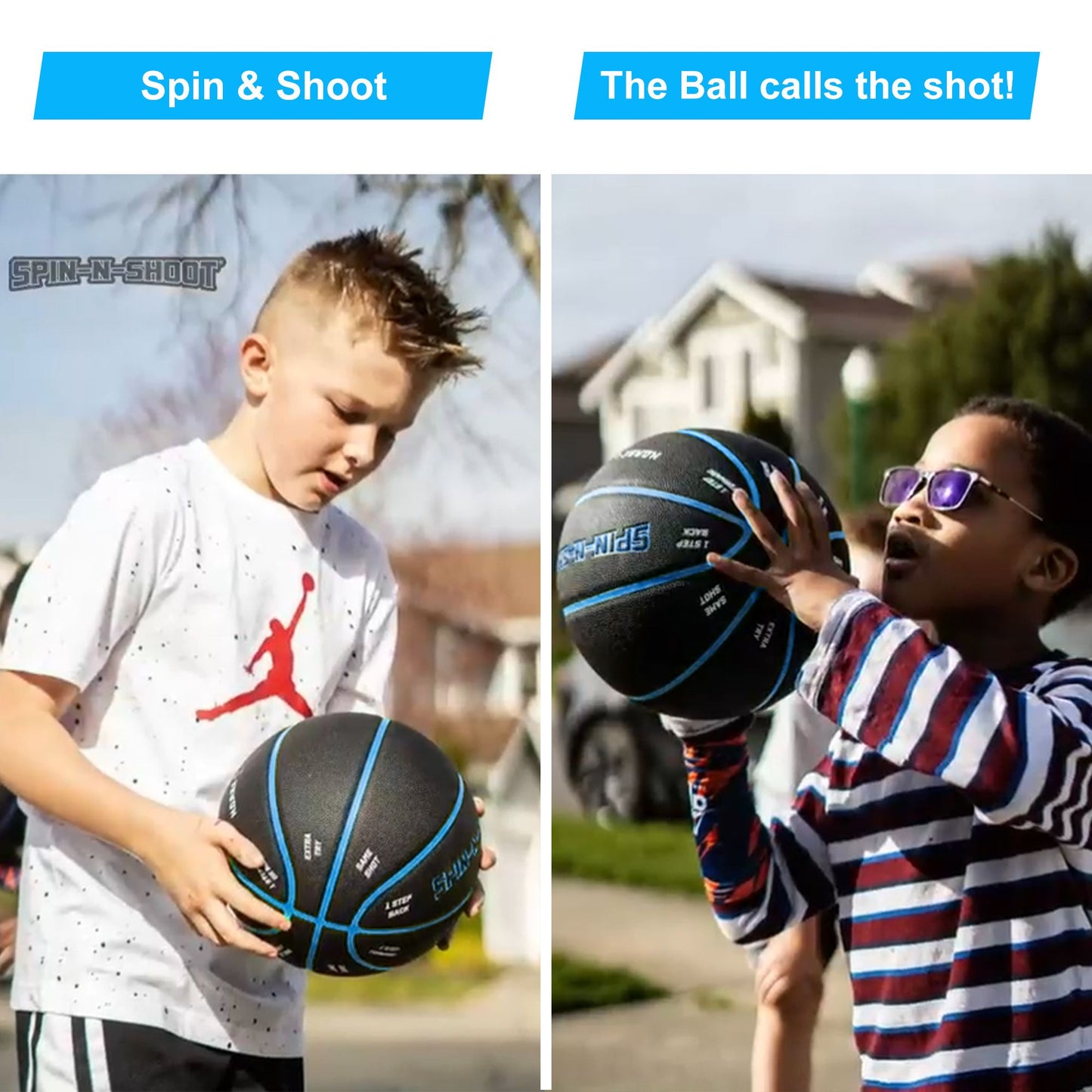 LotFancy Outdoor Basketball, 29.5” 28.5”, Patented Horse Game Features Printed, Indoor Basketball for Girls Boys Mens Womens, Performance Composite Leather, Pump and Needle Included