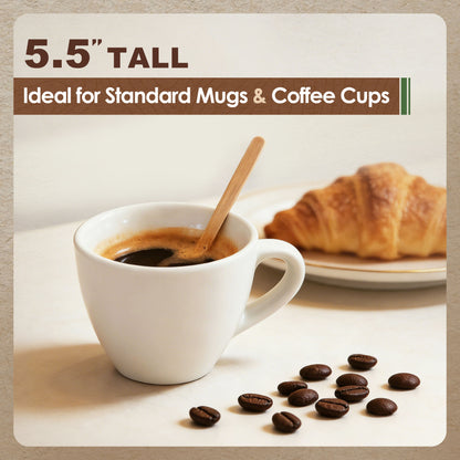LotFancy 1200 Pack 5.5" Wood Coffee Stirrers, Birchwood Stir Sticks for Cocktails, Beverage