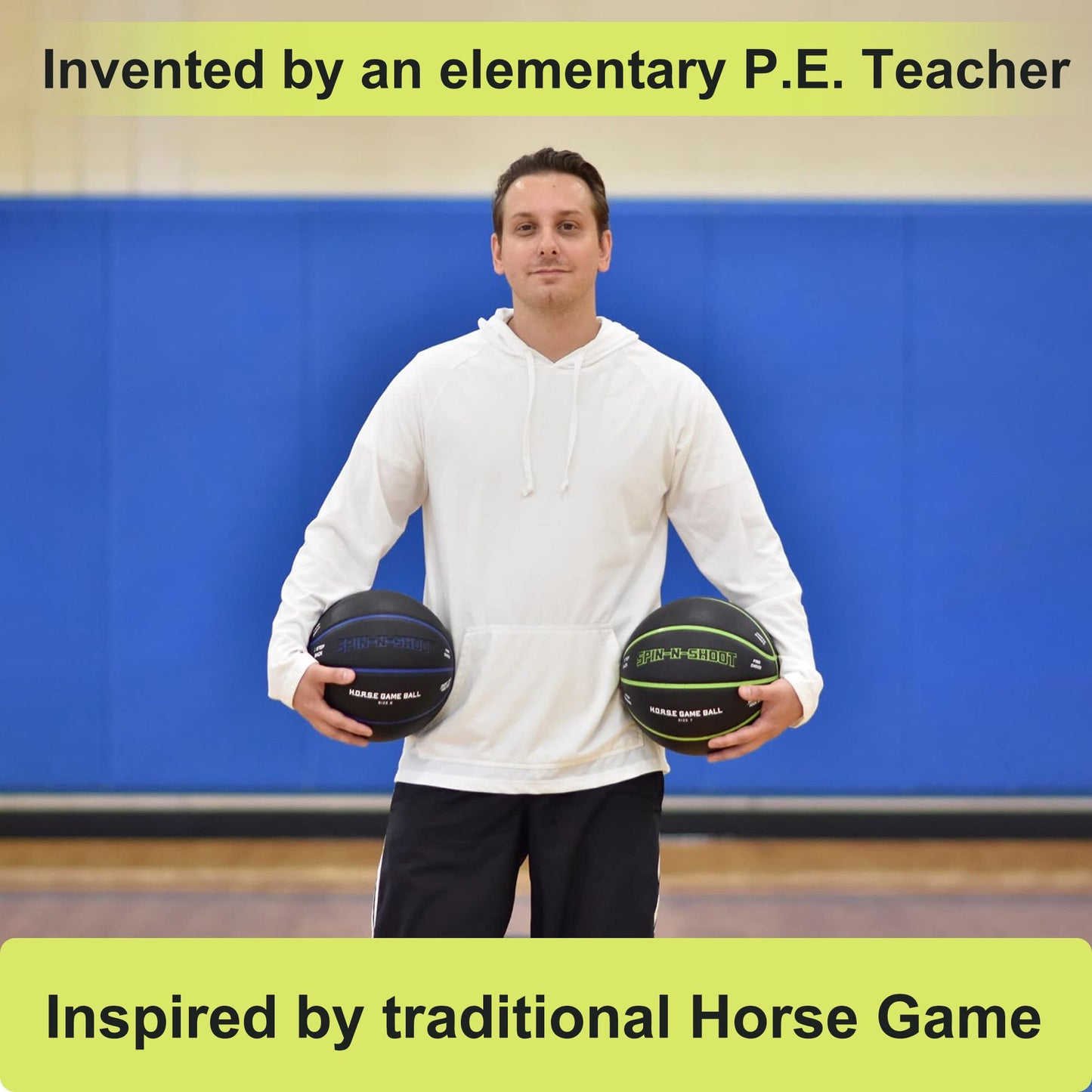 LotFancy Outdoor Basketball, 29.5” 28.5”, Patented Horse Game Features Printed, Indoor Basketball for Girls Boys Mens Womens, Performance Composite Leather, Pump and Needle Included