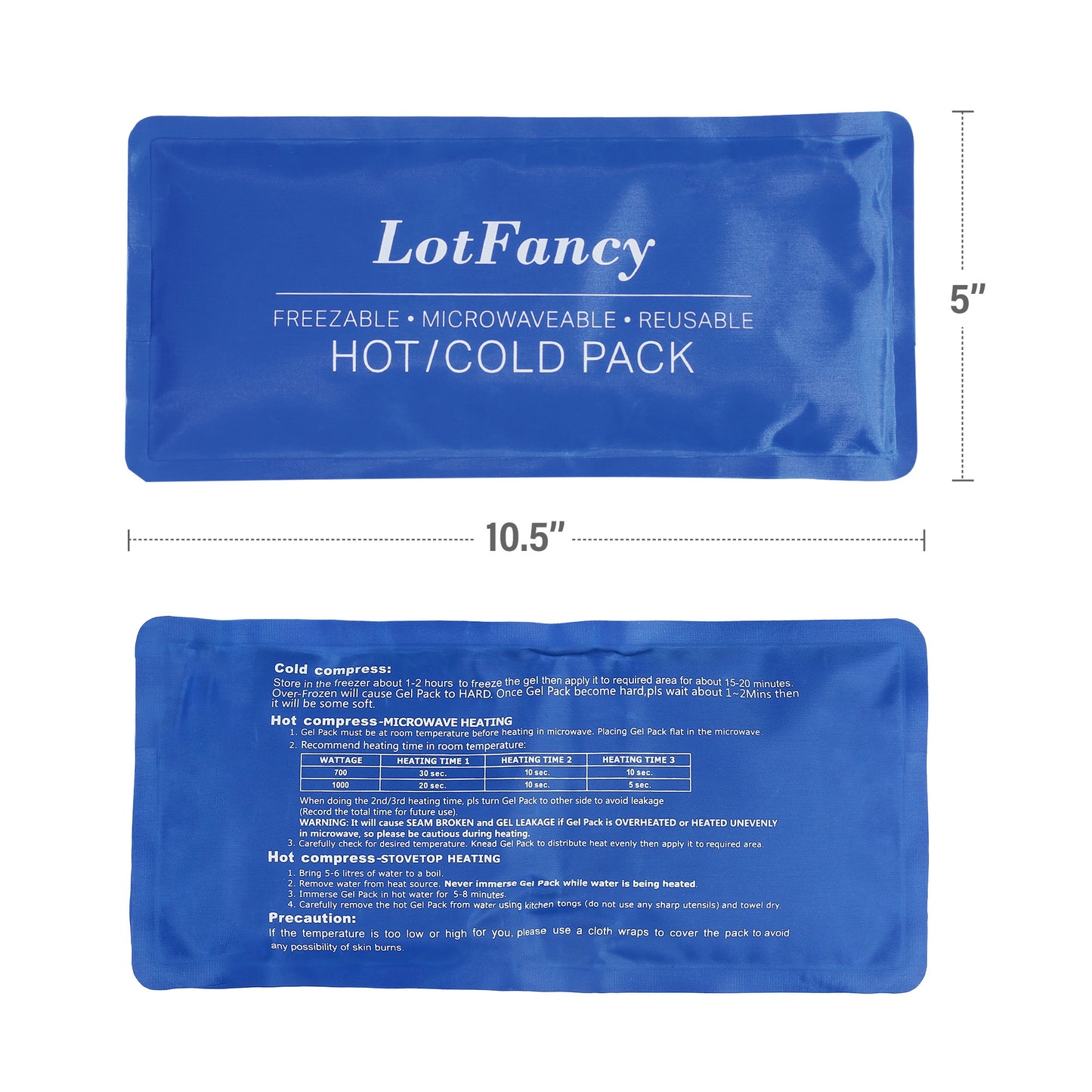 LotFancy Ice Pack for Injuries, Reusable Hot Cold Pack for Therapy, Cooling or Heating Pad for First Aid, Back Shoulder Neck Head Feet Pain Relief PMT