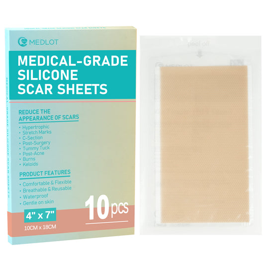 Silicone Scar Sheets, 10pcs, Silicone Tape for Scar Treatment WMT