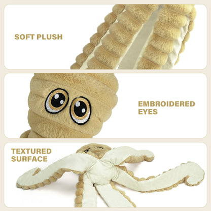 Prime Pets Dog Toys for Large Dogs, 27" Large Crinkle Squeaky Dog Toy, Plush Octopus Dog Chew Toy