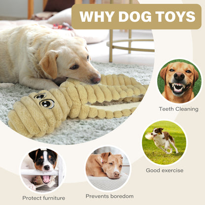 Prime Pets Dog Toys for Large Dogs, 27" Large Crinkle Squeaky Dog Toy, Plush Octopus Dog Chew Toy