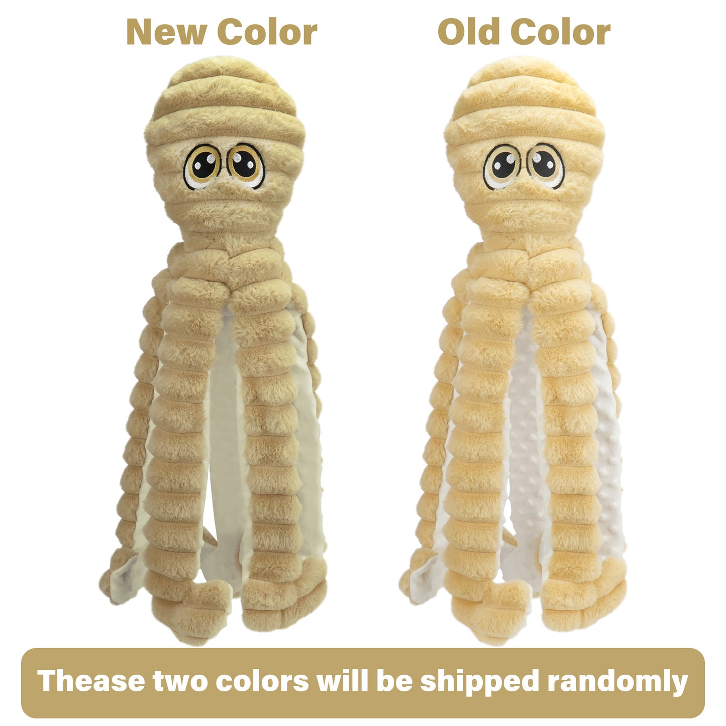 Prime Pets Dog Toys for Large Dogs, 27" Large Crinkle Squeaky Dog Toy, Plush Octopus Dog Chew Toy