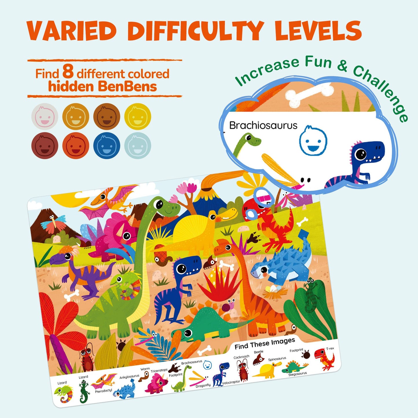 BenBen Preschool Learning Activities for Kids Toddlers Ages 3-6, Montessori Busy Book 28 Themes