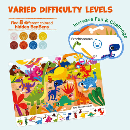 BenBen Preschool Learning Activities for Kids Toddlers Ages 3-6, Montessori Busy Book 28 Themes