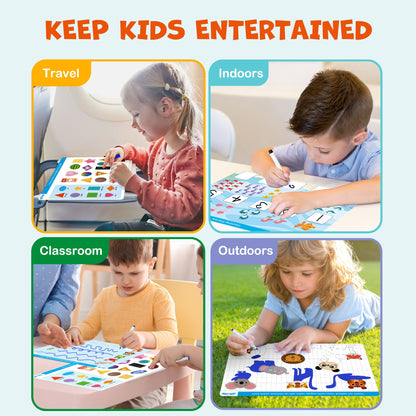 BenBen Preschool Learning Activities for Kids Toddlers Ages 3-6, Montessori Busy Book 28 Themes