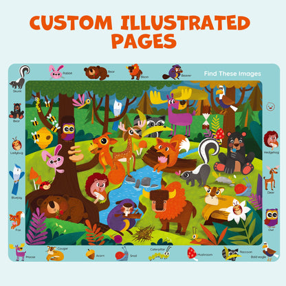 BenBen Preschool Learning Activities for Kids Toddlers Ages 3-6, Montessori Busy Book 28 Themes