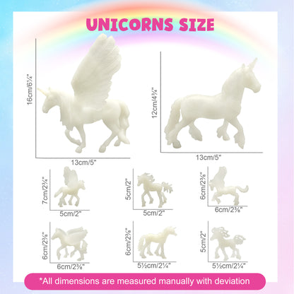 LotFancy Unicorn Painting Crafts Kit for Kids Ages 6+, Glow in The Dark, 8 DIY Unicorn Gift Toys