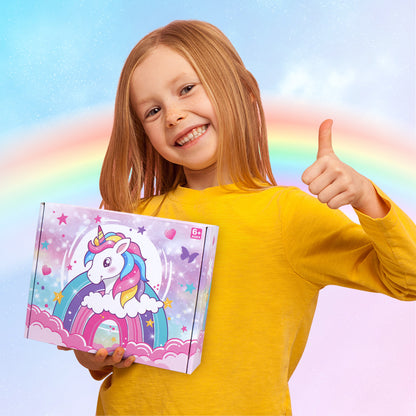 LotFancy Unicorn Painting Crafts Kit for Kids Ages 6+, Glow in The Dark, 8 DIY Unicorn Gift Toys