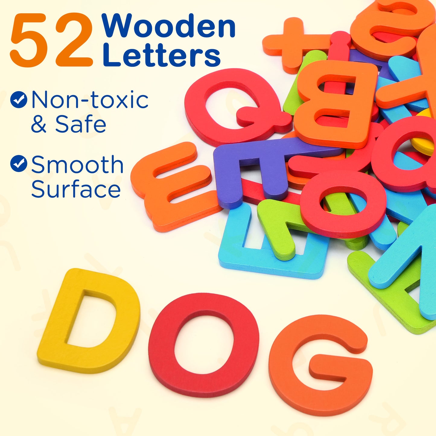 BenBen Alphabet Flash Cards for Toddlers 3-5 Years, Montessori ABC Learning Toys, Matching Puzzles