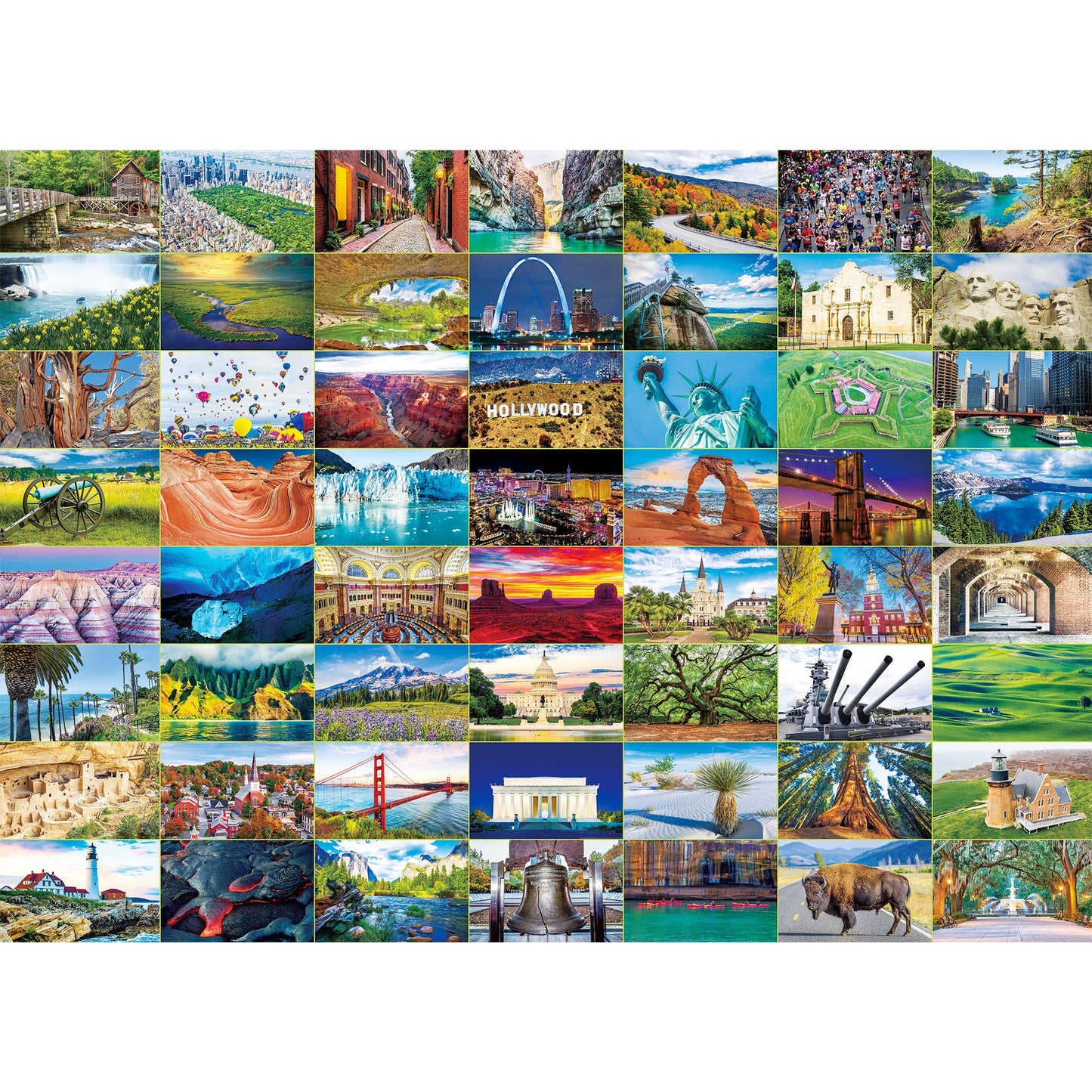 BenBen Jigsaw Puzzles 1000 Pieces for Adults Ages 12+, Iconic America, 26.75 x 19.25 in