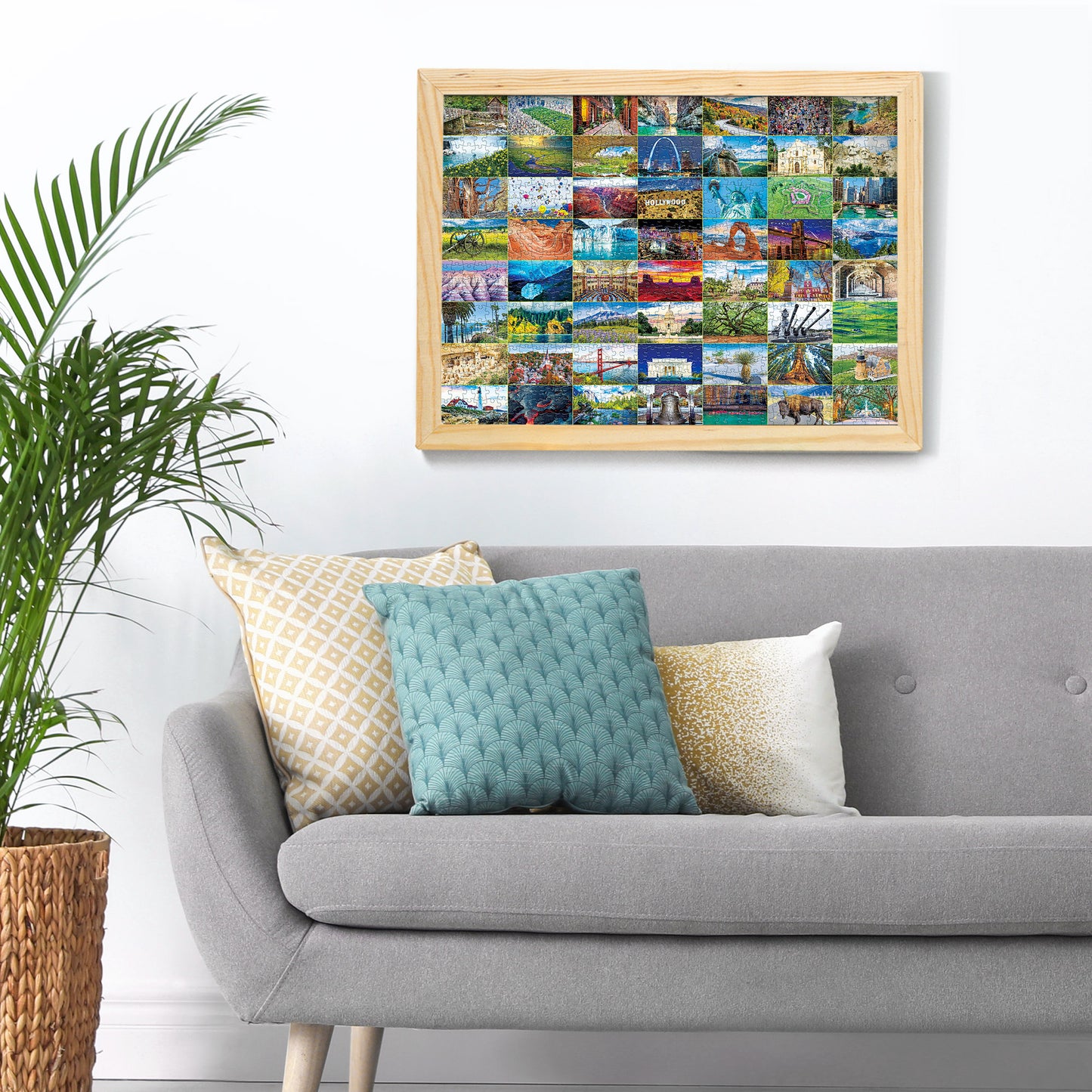 BenBen Jigsaw Puzzles 1000 Pieces for Adults Ages 12+, Iconic America, 26.75 x 19.25 in