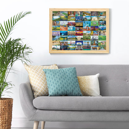 BenBen Jigsaw Puzzles 1000 Pieces for Adults Ages 12+, Iconic America, 26.75 x 19.25 in