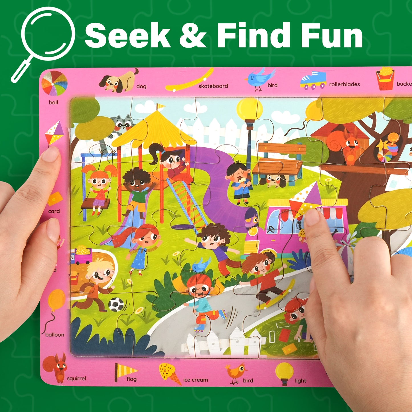 BenBen Puzzles for Kids Ages 3-6, 6 Pack, 24 Piece Search and Find Kids Puzzles Toy for Boys Girls