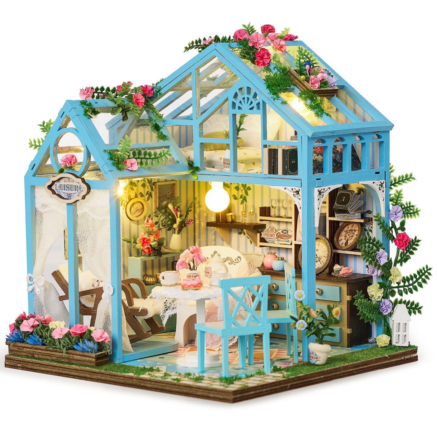 BenBen DIY Miniature House Kit, Mini House Building Kit with Furniture for Adults, Teens, Family