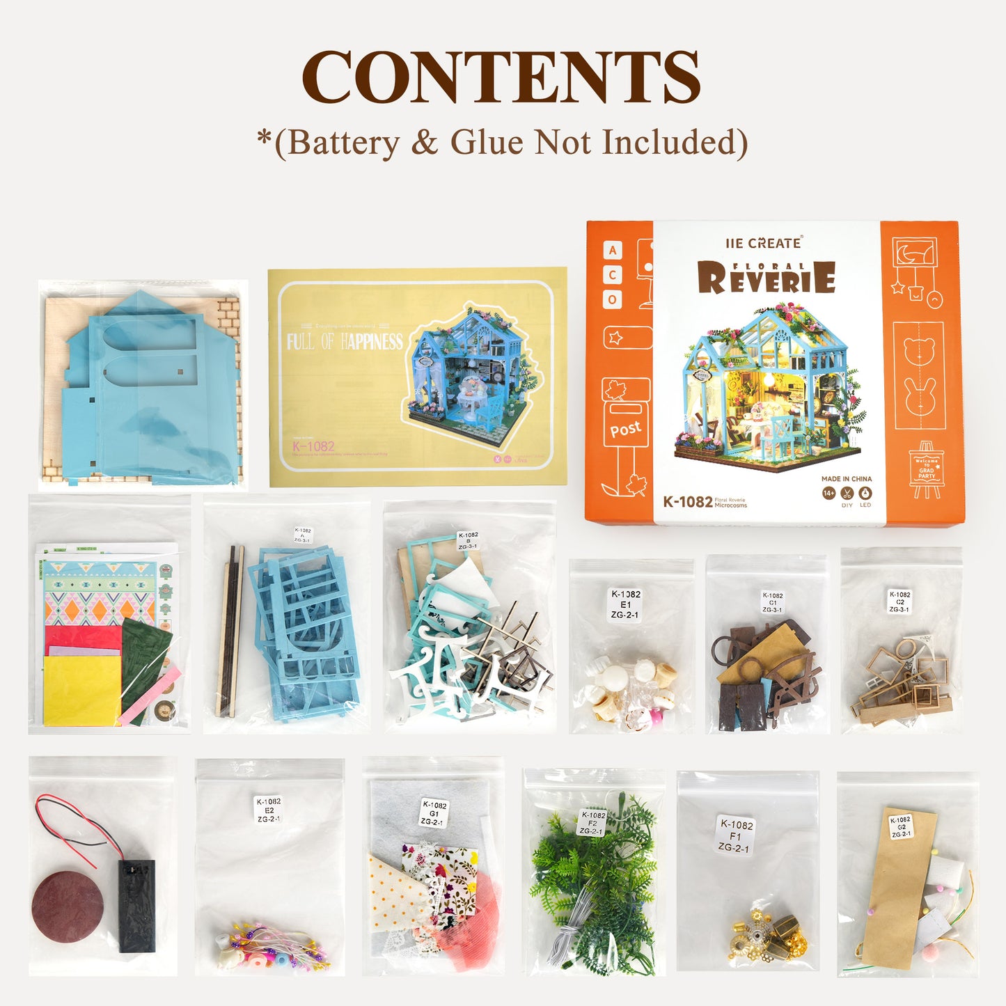 BenBen DIY Miniature House Kit, Mini House Building Kit with Furniture for Adults, Teens, Family