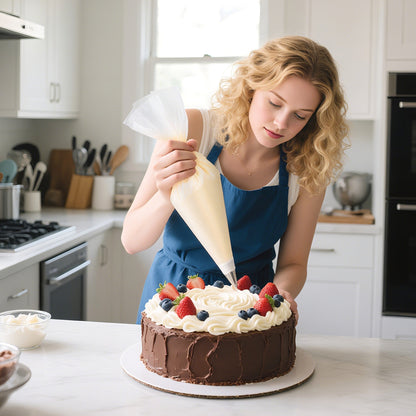 LotFancy Piping Bags, 100Pcs 24" Extra Large Pastry Bags, Icing Bags, Cake Disposable Decorating Bag