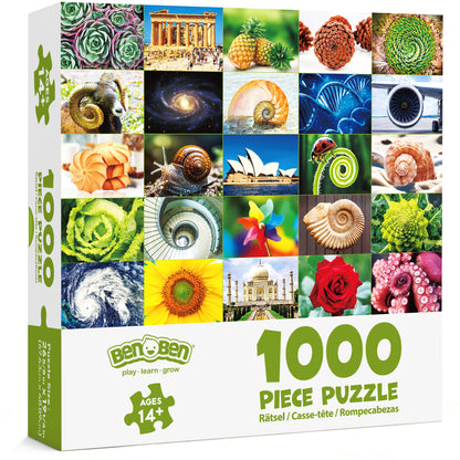 BenBen Jigsaw Puzzles 1000 Pieces for Adults Ages 12+, Spiral Design, 26.63 x 19.25 in