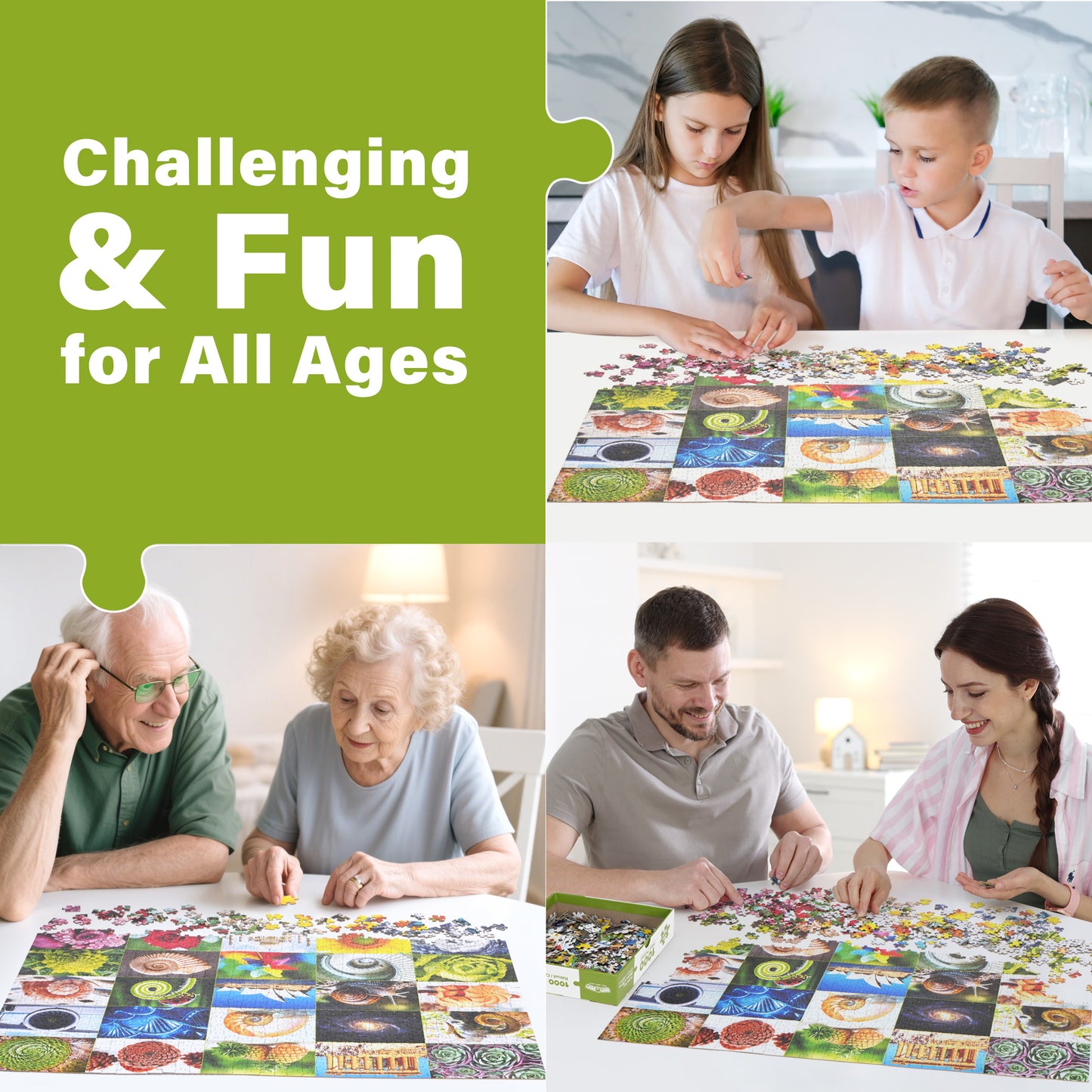 BenBen Jigsaw Puzzles 1000 Pieces for Adults Ages 12+, Spiral Design, 26.63 x 19.25 in