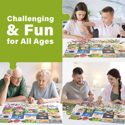 BenBen Jigsaw Puzzles 1000 Pieces for Adults Ages 12+, Spiral Design, 26.63 x 19.25 in