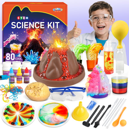 BenBen Science Kit for Kids Ages 8-12, 80 Lab Experiment STEM Toy Birthday Gift for Boys Girls