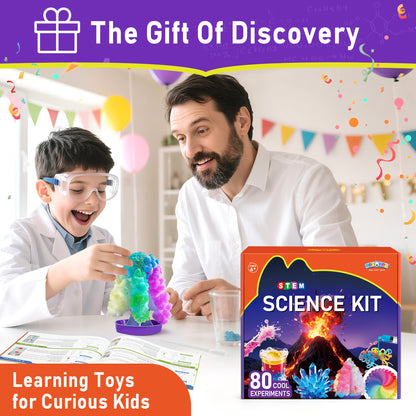 BenBen Science Kit for Kids Ages 8-12, 80 Lab Experiment STEM Toy Birthday Gift for Boys Girls