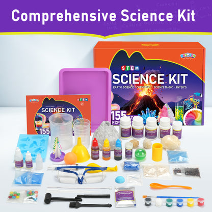 BenBen Science Kit for Kids Ages 8-12, 155 Lab Experiment STEM Toy Birthday Gift for Boys Girls