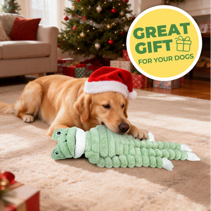 Prime Pets Squeaky Dog Toys for Large Dogs, 27” Plush Frog Dog Toy w/Crinkle Paper, Puppy Chew Toys