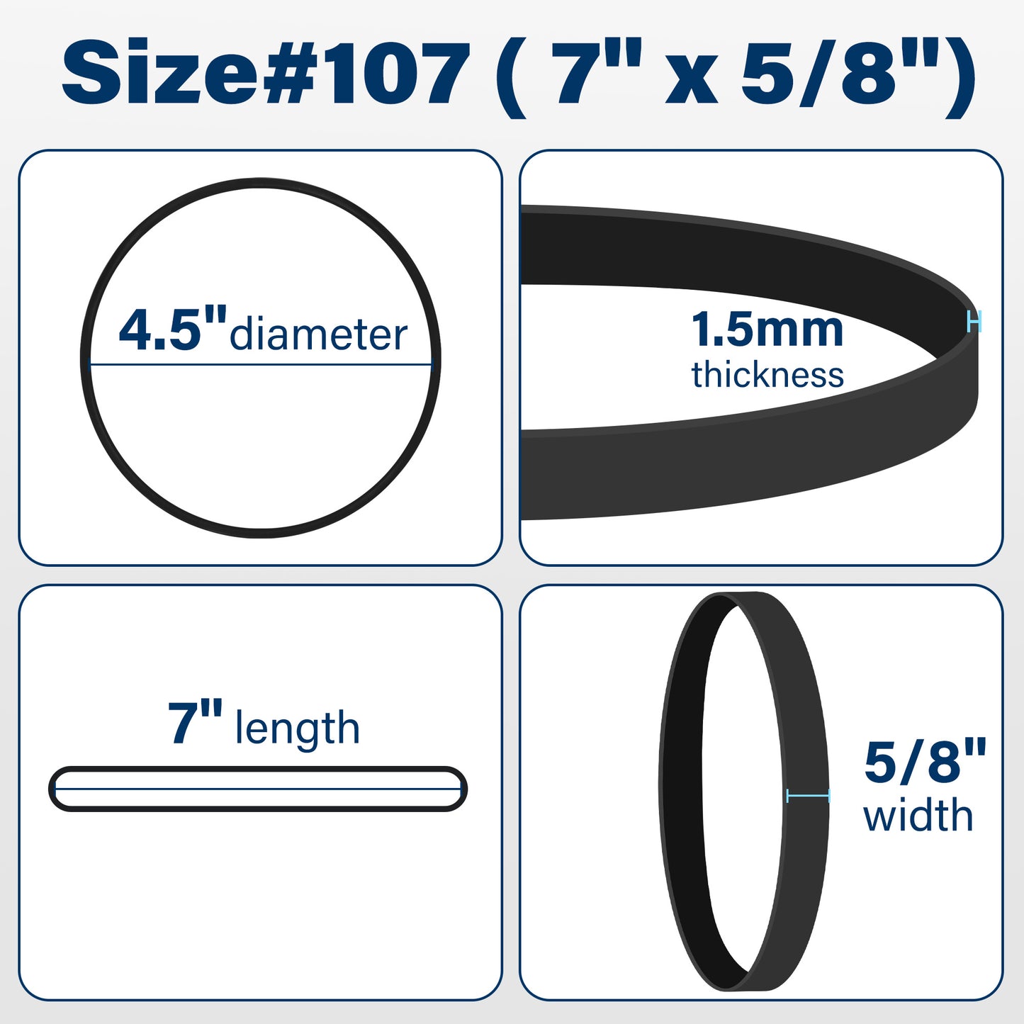 LotFancy Large Rubber Bands, Size #107, Big Wide Heavy Duty Elastic Bands for Office Supplies, Home