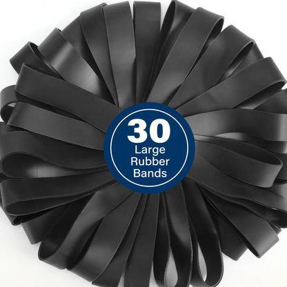 LotFancy Large Rubber Bands, Size #107, Big Wide Heavy Duty Elastic Bands for Office Supplies, Home