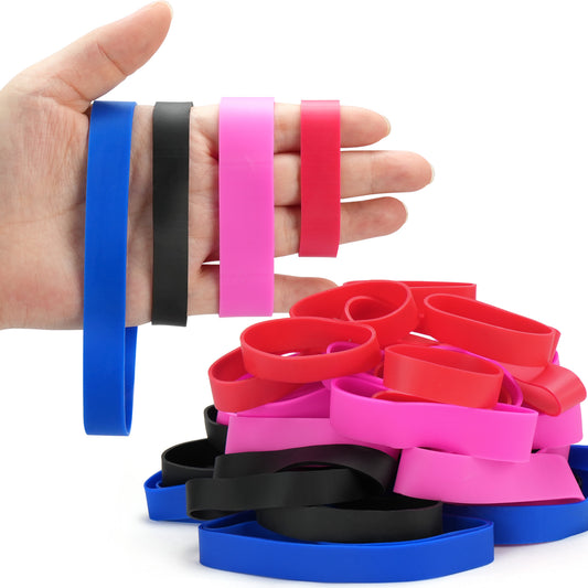 LotFancy Rubber Bands, Heavy Duty Wide Elastic Bands for Office Home Supplies, Size #82,#84,#94,#105