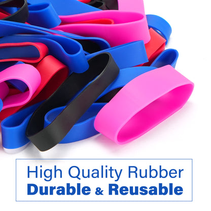 LotFancy Rubber Bands, Heavy Duty Wide Elastic Bands for Office Home Supplies, Size #82,#84,#94,#105