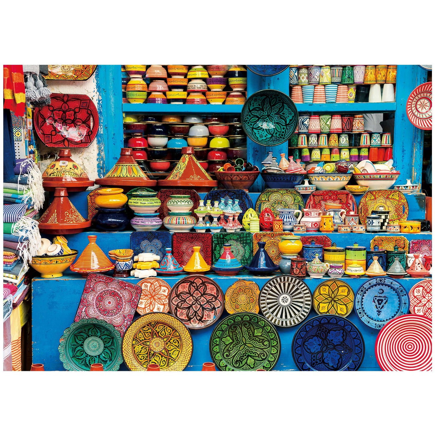 BenBen 1000 Pieces Puzzles For Adults, Vibrant Ceramics Shop, Challenging Artistic Jigsaw Puzzle