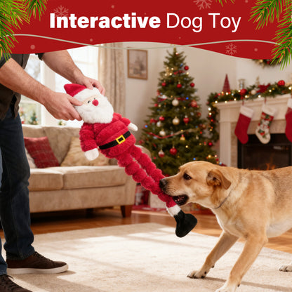 Prime Pets Christmas Dog Toys, 26" Large Plush Squeaky Dog Toys,Stuffed Crinkle Santa Puppy Chew Toy