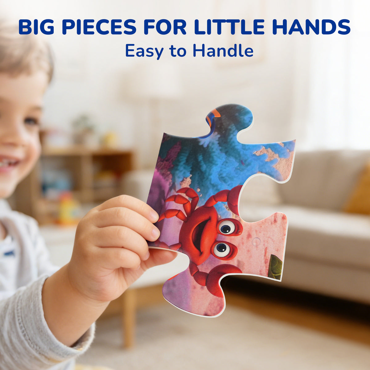 BenBen Floor Puzzles for Kids 3-6, 48 Piece Underwater Ocean Large Jigsaw Puzzles for Toddlers 2-4