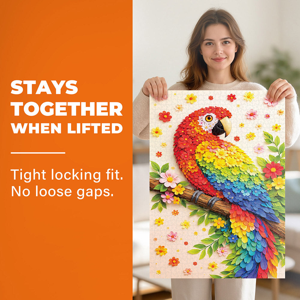 BenBen Puzzles for Adults 1000 Pieces, Parrot Jigsaw Puzzles with Patterns on Back