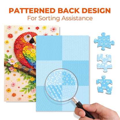 BenBen Puzzles for Adults 1000 Pieces, Parrot Jigsaw Puzzles with Patterns on Back