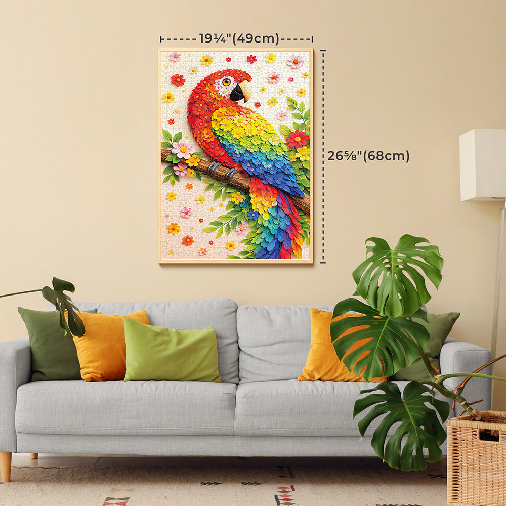 BenBen Puzzles for Adults 1000 Pieces, Parrot Jigsaw Puzzles with Patterns on Back