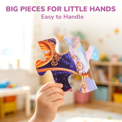 BenBen Floor Puzzles for Kids Ages 3-6, 48 Piece Unicorn Large Jigsaw Puzzles for Toddlers 2-4