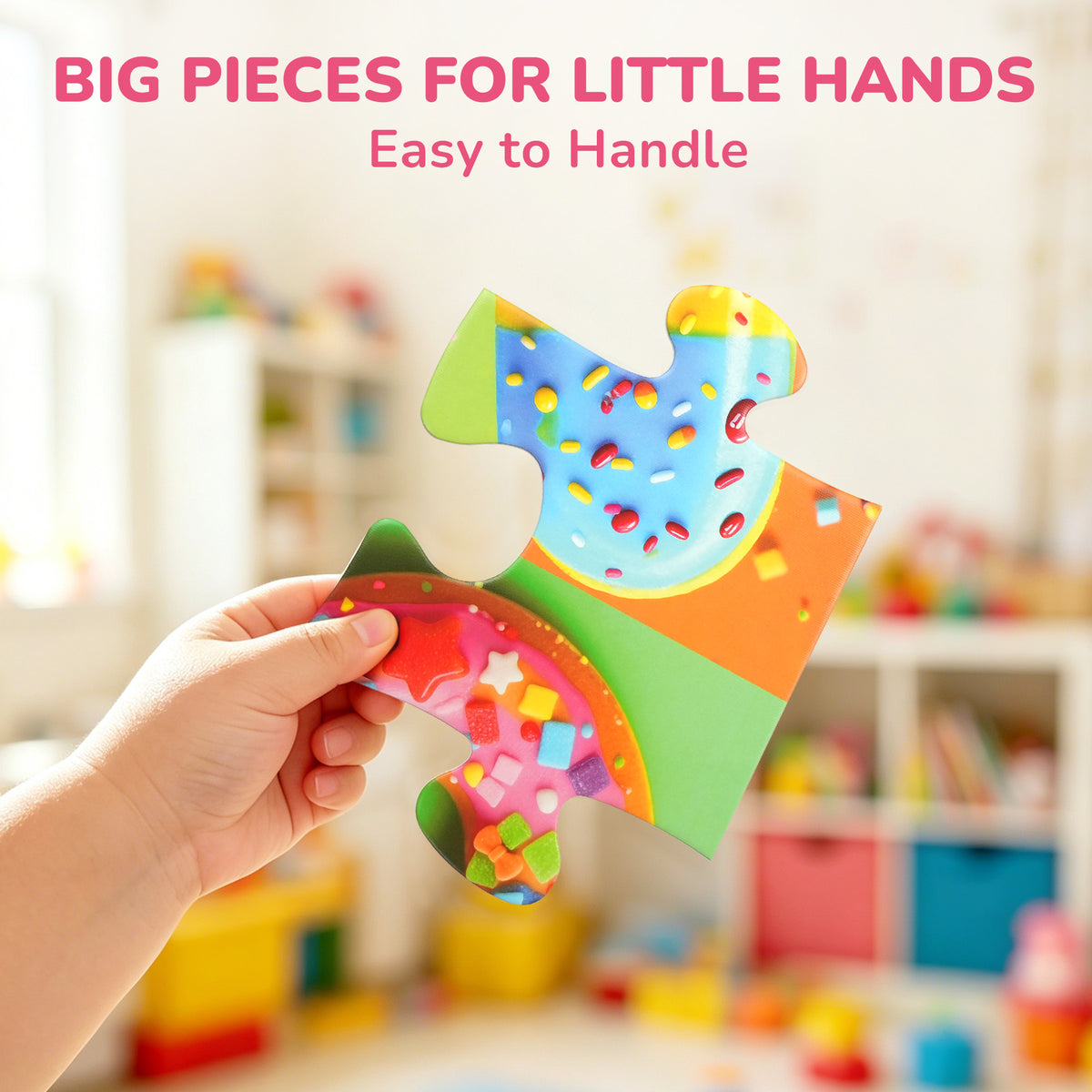 BenBen Floor Puzzles for Kids 3-6, Dessert Party, 48 Piece Large Jigsaw Puzzles for Toddlers 2-4