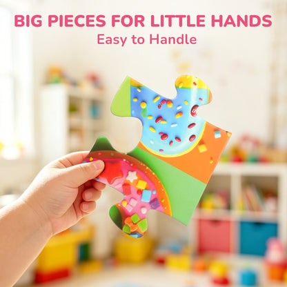 BenBen Floor Puzzles for Kids 3-6, Dessert Party, 48 Piece Large Jigsaw Puzzles for Toddlers 2-4