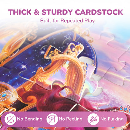 BenBen 100 Piece Jigsaw Puzzles for Kids 4-8, Princess and Unicorn Puzzle Toys for Girls, Boys