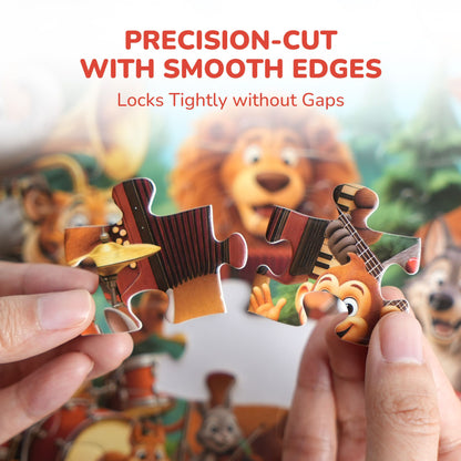 BenBen 100 Piece Puzzles for Kids 4-8, Forest Music Festival, Jigsaw Puzzles for 5-7 years old