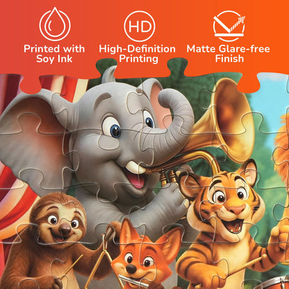 BenBen 100 Piece Puzzles for Kids 4-8, Forest Music Festival, Jigsaw Puzzles for 5-7 years old