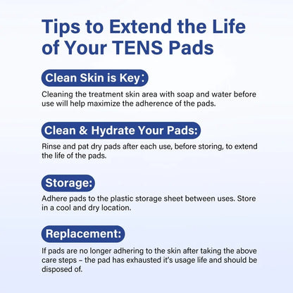 LotFancy TENS Unit Pads, 22Pcs 1.8"x3" Snap Electrodes, Reusable TENS Replacement Pads